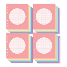 JAM STUDIO 每週6孔裝飾筆芯鑲嵌色圈2p+軟圈4p套組, 32張