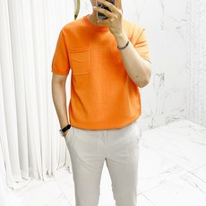 Ador 經典口袋圓形 5 色針織短袖 T 卹