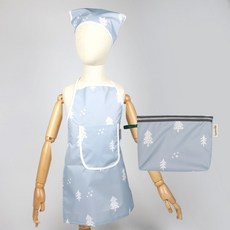 BEBE CHOUETTE 兒童防水圍裙 + 頭巾 + 收納袋套組