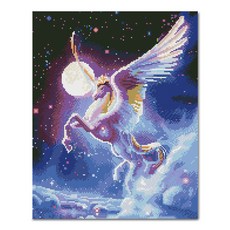 ADICO LED 寶石十字繡 DIY 套組, 夜空獨角獸, 1套
