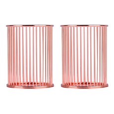 Maket Gamseong 北歐黃金瀑布鐵藝餐具筒, 玫瑰金, 2個