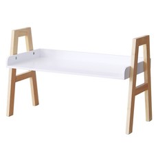 A字型原木移動式收納層架 大型, 混合色, 1層