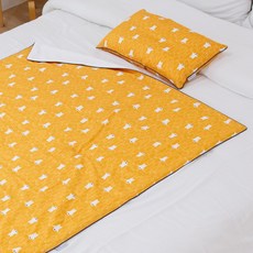 아띠블랑 유아용 순면 아기베개 + 블랭킷 세트, 화이트베어