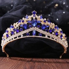Estella 自助婚紗 H1365 奢華水滴皇冠 EST17, 1個, 金藍色(EST176)