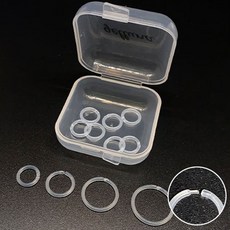 gelluna 簡約壓克力矽膠耳環 內徑8mm 6件組附收納盒 24號 透明單觸環 6件組(內徑8mm)