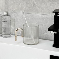 몬드스팟 실버 크롬 호텔 욕실 손잡이 양치컵 ONE SIZE RB20817, 투명, 1개