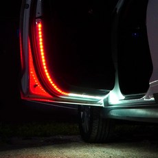 BirlliantLightings 汽車車門安全LED燈 blt13, 紅色 + 白色, 1套