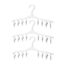 8夾帽架, 白色, 3個