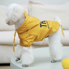 中型小型狗狗斗篷雨衣, 黃色的