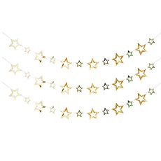 파티공구 스타 파티 가랜드, 골드, 3개