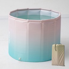 마켓플랜 그라데이션 접이식 욕조, 민트, 1개