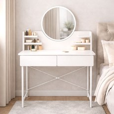 가구느낌 미솔 화장대 800, 화이트화이트