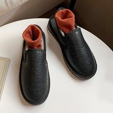 Market A 裂紋刷毛內裡平底鞋