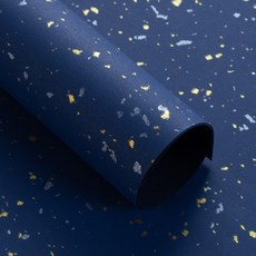 雪花星光禮物包裝紙 110 x 79 cm RK_937, 2個, 海軍藍