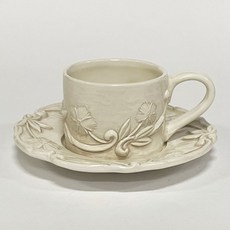 엘리오스 A형 마이플라워 실린더형 찻잔세트 3501, 크림, 1세트