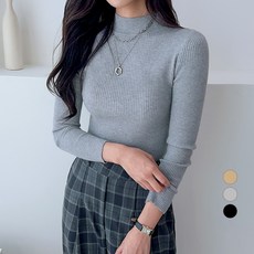 2nd Ground 女款羅紋半高領針織長袖上衣