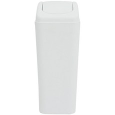 旋轉搖蓋垃圾桶 12L, 白色的, 1個