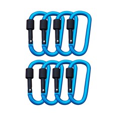 REMODE 鋁合金鎖定登山扣 8入, 藍色