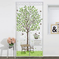 dashop 玄關式/房門式 EVA 防風擋風門簾 長凳 半透明 90 x 210 cm + 魔鬼氈膠帶 6p + 開口固定磁鐵 隨機出貨 4p, 1套