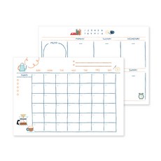 Monolike 週間月間行程規劃本 2入, 下午茶時間，筆記本電腦