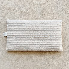 Ma lolotte 刺繡絎縫薄枕頭, 米色鴨