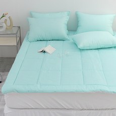 CHOUETTROOM 可整件水洗 Gabi 人造絲床墊保潔墊, 薄荷綠