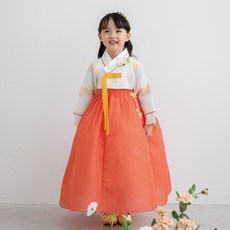 도하한복 여아용 늘봄 꿀벌 한복 치마 + 저고리 세트