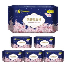 JOYFUL NAPKIN 悅棉 涼感衛生棉 衛生巾 超長夜用型 6包, 1套, 4片, 42cm