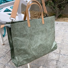 JH Company 復古紋理2WAY托特包, 綠色