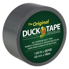 DUCK TAPE 原創強力黏著管道膠帶 48mm x 18m, 灰色, 1個