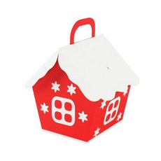 indi.k 雪花紅色小屋盒 50入, 混色, 1個