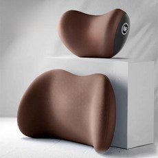 이브리영 차량용 메모리폼 목쿠션 + 허리쿠션 세트, 브라운, 1세트