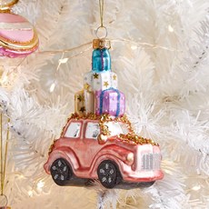 Modern House Objet Ornament 粉紅色禮物車, 單一顏色, 9.4 x 5.6 x 11.3 cm, 1個