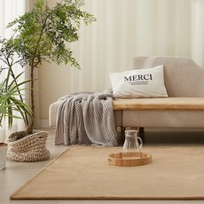 수앤우디자인 워셔블 극세사 단모 거실 미니멀 러그