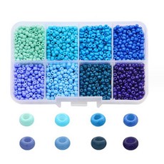 알로데 컬러링 시드 비즈 DIY 키트, TYPE 01 블루, 1세트