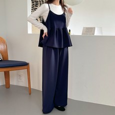 Bori Mam 馬甲上衣寬褲套裝 孕婦裝 a02