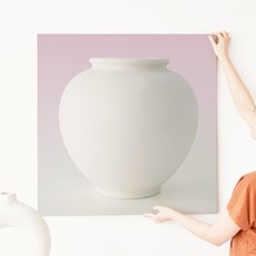 세잔느화실 풍수 복 들어오는 다복 달항아리 그림 액자 03 달항아리 핑크, 캔버스