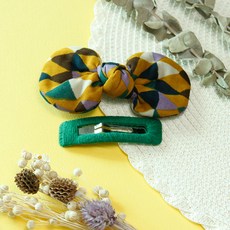 女童款蝴蝶結髮夾+長方形髮夾組合