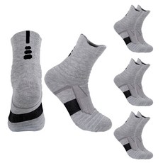 si ner socks 3D立體運動氣墊長筒襪 4入, 灰色