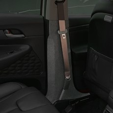 렉스디 스크래치 방지커버 더뉴싼타페 2020 페이스리프트 안전벨트커버, 블랙, 현대