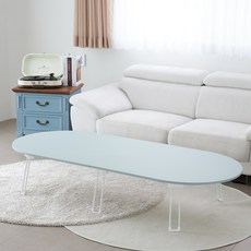 스토리퍼니쳐 국내생산 E0 LPM 9파이 오벌 거실 쇼파 테이블 고객직접설치, 민트 그레이