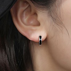 gelluna 女款簡約扁平易扣式圈式耳環 P-221 9mm