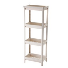 Min Sung Company浴室立式4層置物架, 象牙, 1個