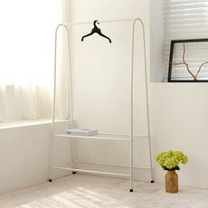 GAGU FEELING 金屬製迷你2層蛋型吊衣桿 800, 白色