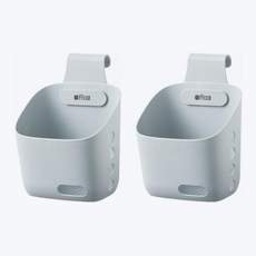 ffcat 幸福& 掛式多用途收納籃 大型, 灰色, 2個