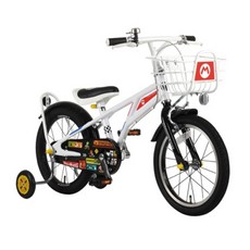 ASAHI MARIO KART 아동용 보조바퀴 자전거 40.64cm, 펄 화이트, 120cm, 1개