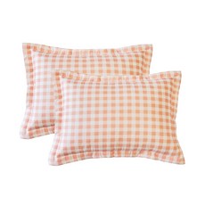 Begozani 格紋圖案枕頭套 2入