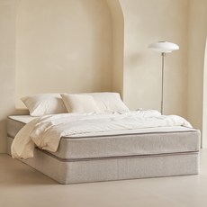 포더홈 실키 고밀도 본넬 스프링 일반형 매트리스 방문설치, 베이지, 21cm