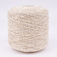 Gongjakpyo 純棉色紗24股編織線, 象牙白(金色亮粉), 1個