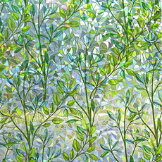 여신 유용한 유리 창문 사생활 보호 샤이닝 3D 시트지, 나뭇잎